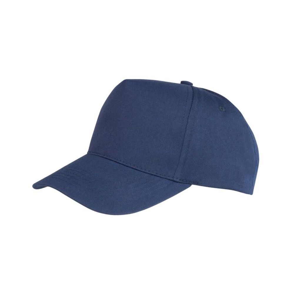 Result Headwear Boston 5 Panel Polycotton Baseball Cap / Navy